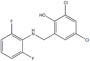 2,4-dichloro-6-{[(2,6-difluorophenyl)amino]methyl}phenol 结构式