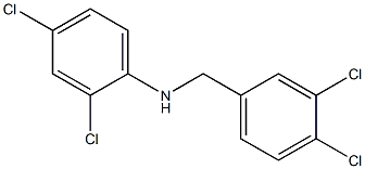 2,4-dichloro-N-[(3,4-dichlorophenyl)methyl]aniline 结构式
