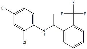 2,4-dichloro-N-{1-[2-(trifluoromethyl)phenyl]ethyl}aniline 结构式