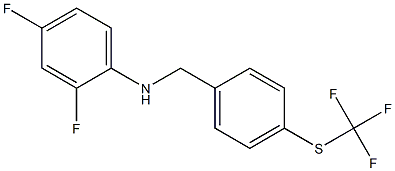 2,4-difluoro-N-({4-[(trifluoromethyl)sulfanyl]phenyl}methyl)aniline 结构式