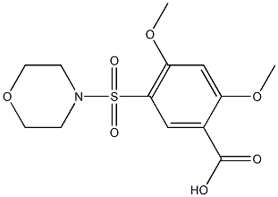 2,4-dimethoxy-5-(morpholin-4-ylsulfonyl)benzoic acid 结构式