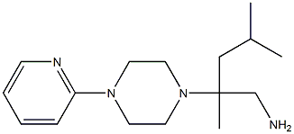 2,4-dimethyl-2-(4-pyridin-2-ylpiperazin-1-yl)pentan-1-amine 结构式