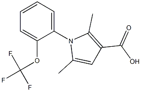 2,5-dimethyl-1-[2-(trifluoromethoxy)phenyl]-1H-pyrrole-3-carboxylic acid 结构式