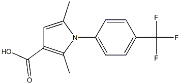 2,5-dimethyl-1-[4-(trifluoromethyl)phenyl]-1H-pyrrole-3-carboxylic acid 结构式