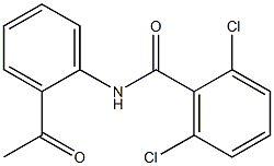 2,6-dichloro-N-(2-acetylphenyl)benzamide 结构式