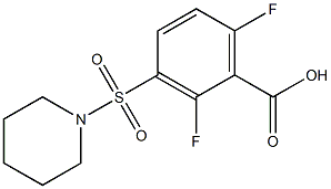 2,6-difluoro-3-(piperidine-1-sulfonyl)benzoic acid 结构式