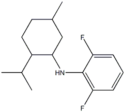 2,6-difluoro-N-[5-methyl-2-(propan-2-yl)cyclohexyl]aniline 结构式