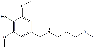 2,6-dimethoxy-4-{[(3-methoxypropyl)amino]methyl}phenol 结构式