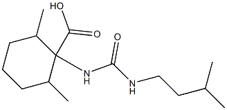 2,6-dimethyl-1-{[(3-methylbutyl)carbamoyl]amino}cyclohexane-1-carboxylic acid 结构式
