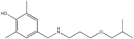 2,6-dimethyl-4-({[3-(2-methylpropoxy)propyl]amino}methyl)phenol 结构式