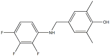 2,6-dimethyl-4-{[(2,3,4-trifluorophenyl)amino]methyl}phenol 结构式