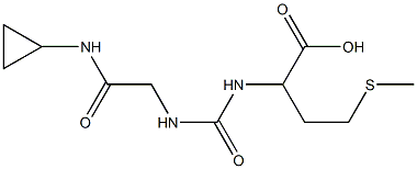 2-[({[2-(cyclopropylamino)-2-oxoethyl]amino}carbonyl)amino]-4-(methylthio)butanoic acid 结构式