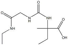 2-[({[2-(ethylamino)-2-oxoethyl]amino}carbonyl)amino]-2-methylbutanoic acid 结构式