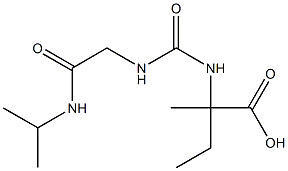 2-[({[2-(isopropylamino)-2-oxoethyl]amino}carbonyl)amino]-2-methylbutanoic acid 结构式