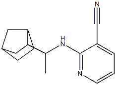 2-[(1-{bicyclo[2.2.1]heptan-2-yl}ethyl)amino]pyridine-3-carbonitrile 结构式