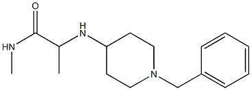 2-[(1-benzylpiperidin-4-yl)amino]-N-methylpropanamide 结构式