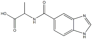 2-[(1H-benzimidazol-5-ylcarbonyl)amino]propanoic acid 结构式