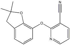 2-[(2,2-dimethyl-2,3-dihydro-1-benzofuran-7-yl)oxy]nicotinonitrile 结构式
