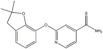 2-[(2,2-dimethyl-2,3-dihydro-1-benzofuran-7-yl)oxy]pyridine-4-carbothioamide 结构式