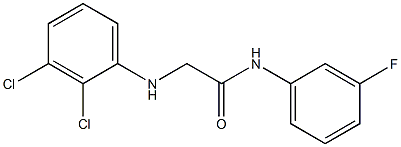 2-[(2,3-dichlorophenyl)amino]-N-(3-fluorophenyl)acetamide 结构式