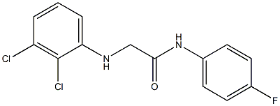2-[(2,3-dichlorophenyl)amino]-N-(4-fluorophenyl)acetamide 结构式
