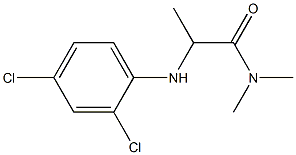 2-[(2,4-dichlorophenyl)amino]-N,N-dimethylpropanamide 结构式