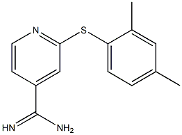 2-[(2,4-dimethylphenyl)sulfanyl]pyridine-4-carboximidamide 结构式