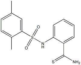 2-[(2,5-dimethylbenzene)sulfonamido]benzene-1-carbothioamide 结构式