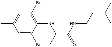 2-[(2,6-dibromo-4-methylphenyl)amino]-N-(3-methylbutyl)propanamide 结构式