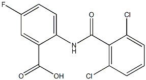 2-[(2,6-dichlorobenzene)amido]-5-fluorobenzoic acid 结构式