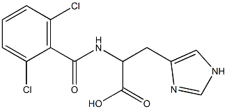 2-[(2,6-dichlorophenyl)formamido]-3-(1H-imidazol-4-yl)propanoic acid 结构式