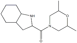 2-[(2,6-dimethylmorpholin-4-yl)carbonyl]octahydro-1H-indole 结构式