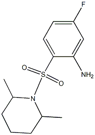 2-[(2,6-dimethylpiperidine-1-)sulfonyl]-5-fluoroaniline 结构式