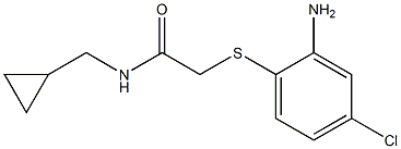 2-[(2-amino-4-chlorophenyl)sulfanyl]-N-(cyclopropylmethyl)acetamide 结构式