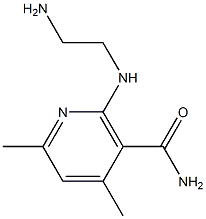 2-[(2-aminoethyl)amino]-4,6-dimethylnicotinamide 结构式