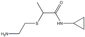 2-[(2-aminoethyl)sulfanyl]-N-cyclopropylpropanamide 结构式