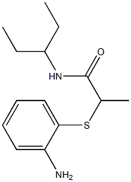 2-[(2-aminophenyl)sulfanyl]-N-(pentan-3-yl)propanamide 结构式