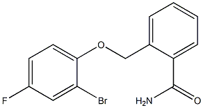 2-[(2-bromo-4-fluorophenoxy)methyl]benzamide 结构式