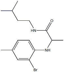2-[(2-bromo-4-methylphenyl)amino]-N-(3-methylbutyl)propanamide 结构式