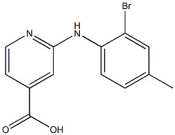 2-[(2-bromo-4-methylphenyl)amino]pyridine-4-carboxylic acid 结构式