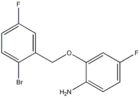 2-[(2-bromo-5-fluorobenzyl)oxy]-4-fluoroaniline 结构式