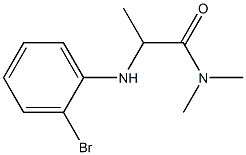 2-[(2-bromophenyl)amino]-N,N-dimethylpropanamide 结构式