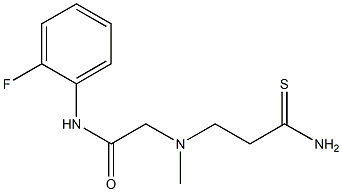 2-[(2-carbamothioylethyl)(methyl)amino]-N-(2-fluorophenyl)acetamide 结构式
