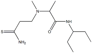 2-[(2-carbamothioylethyl)(methyl)amino]-N-(pentan-3-yl)propanamide 结构式