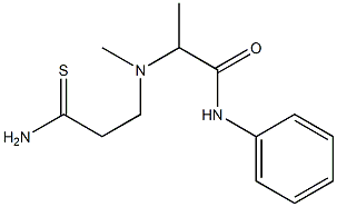 2-[(2-carbamothioylethyl)(methyl)amino]-N-phenylpropanamide 结构式