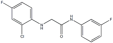 2-[(2-chloro-4-fluorophenyl)amino]-N-(3-fluorophenyl)acetamide 结构式