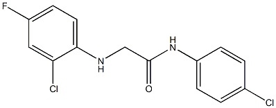 2-[(2-chloro-4-fluorophenyl)amino]-N-(4-chlorophenyl)acetamide 结构式