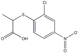 2-[(2-chloro-4-nitrophenyl)thio]propanoic acid 结构式