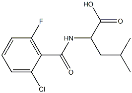 2-[(2-chloro-6-fluorophenyl)formamido]-4-methylpentanoic acid 结构式