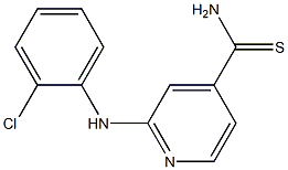 2-[(2-chlorophenyl)amino]pyridine-4-carbothioamide 结构式